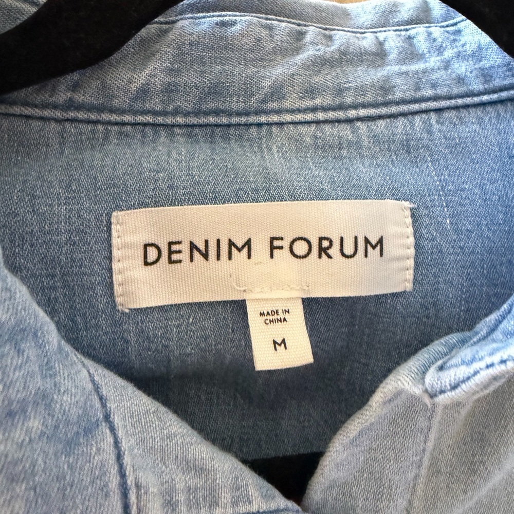 Denim Forum Sky Blue Denim Button Down - Picture 3 of 3